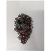 Image 1 : 4" Long brooch Stamp Joan Rivers Multi-Coloured Stone