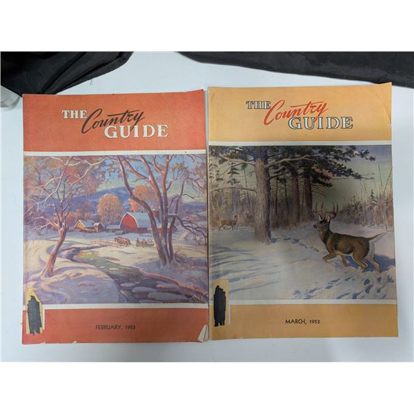 (2) 1953 The Country Guide (Vintage Ad)