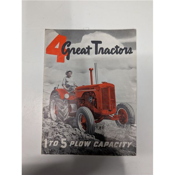 1945 (4) Great Tractor 1 to 5 Plow Capacity Brochure (Nice condition)