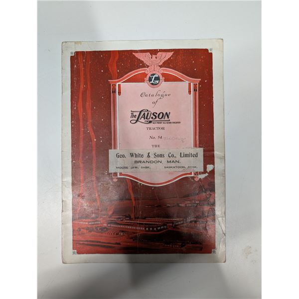 (Rare) Early Catalogue of The Lauson Tractor s Geo White and Son
