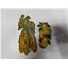 Image 1 : (2) Chalkware Items Corn , Pears)