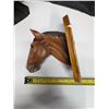 Image 3 : Horse head Chalkware Tuscanant Repaired 9" Tall