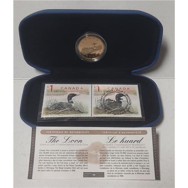 1998 Canadian Stamp And Coin Set - The Loon