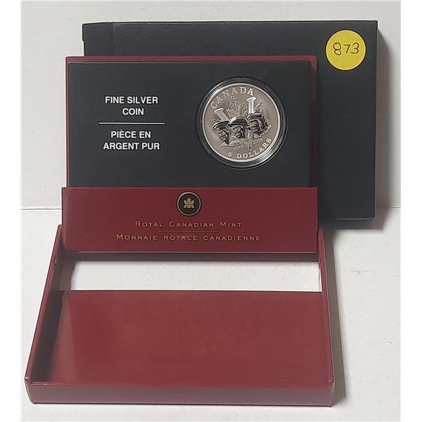 1995 Canadian Fine Silver Five Dollar Coin - 60th Anv. Of End Of WW2