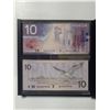 Image 4 : 1986-2001 Bank Of Canada Lasting Impressions Colletor Set - 2 Ten Dollar UNC. Notes
