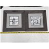 Image 1 : 2 pencil sketch print pictures- 9" by 9"