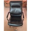 Image 1 : Leather rolling chair with adjustable height - 40"H