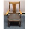 Image 1 : Newly varnished antique wooden chair- 39"H
