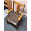 Image 2 : Newly varnished antique wooden chair- 39"H