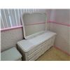 Image 2 : Set of wood dressers, chair and night stand- sizes vary- “Desk and end table have added thi