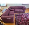Image 1 : Red wine colored sectional couch- 96" by 36" by 30"H