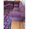 Image 4 : Red wine colored sectional couch- 96" by 36" by 30"H