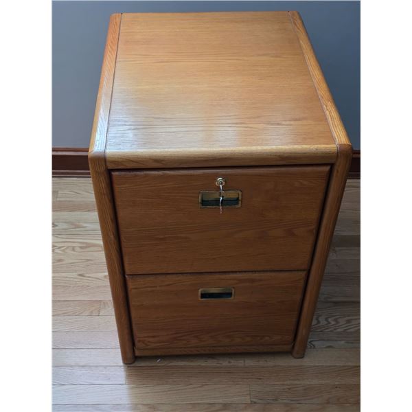 Wood filing cabinet- 24" by 21" by 30'H