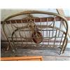 Image 1 : Brass head board and footboard for a double size bed- 55"L"Glass front. Bed not included.”