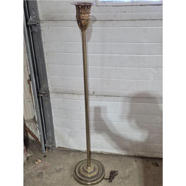 Brass floor lamp- no shade- 56"H