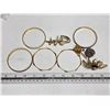 Image 1 : Gold colored brooches and bracelets