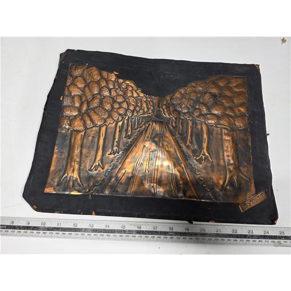 Embossed copper sheet