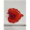 Image 2 : Red glass swan candy dish