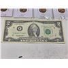 Image 2 : Canadian pennies and usa 2 dollar bill- 1995
