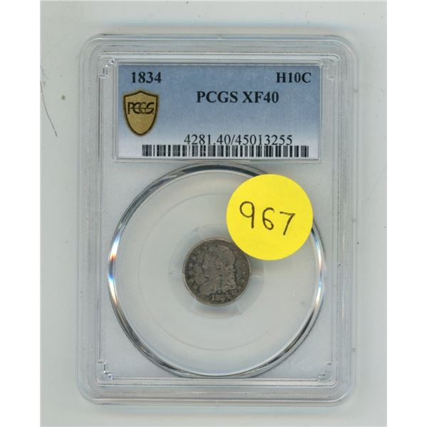 1834 U.S.A. Ten Cents - PCGS XF40 - H10C