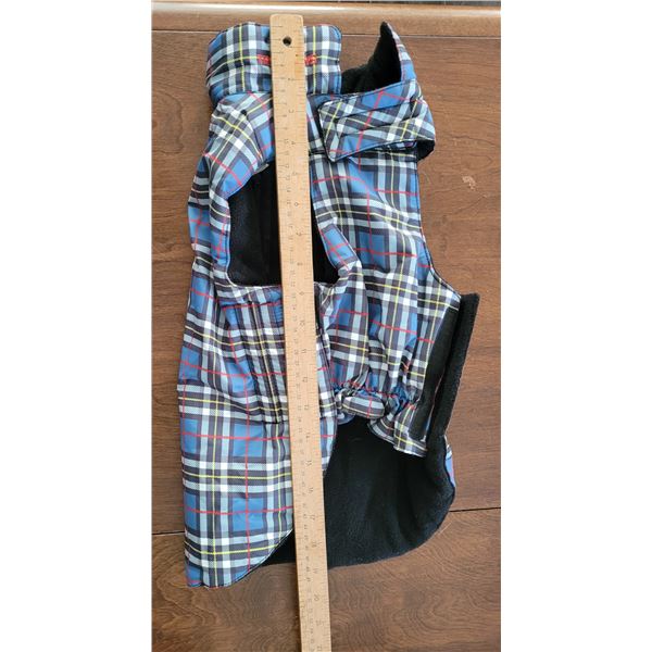 Small Fleece Lined Dog Rain Coat - (Measurements In Photos)
