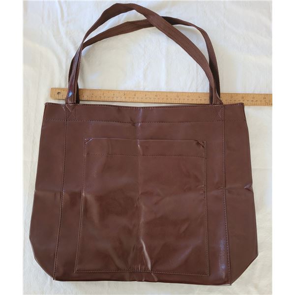 Vinyl over the shoulder tote bag - 15 x 19 inches - never used