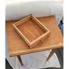 Image 2 : Wooden table with drawer - 19 3/4" x 27" x 28 1/2"
