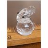 Image 1 : Miniature crystal rabbit in vintage yellow lidded aluminum film cannister