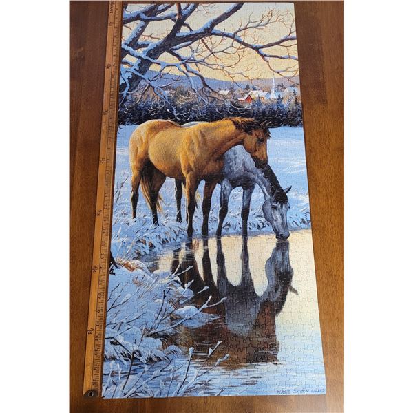 Complete 1000 piece puzzle "Reflections" of two horses