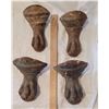 Image 1 : Four cast iron clawfoot tub legs