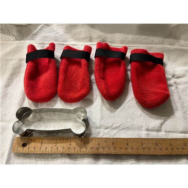 Fleece Dog Boots, Dog Bone Cookie Cutter