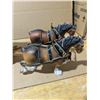 Image 5 : Vintage Model Wooden Wagon decor w/ Decor Horses