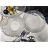 Image 5 : Lot of Vintage Glassware, Plates, Glasses, Salt and Pepper shakers and etc.