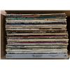 Image 1 : Box of 50ish vinyl record albums. Mostly 1970s. Used condition. Guitar based music.