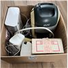 Image 5 : Music technology box. Speakers, iHome, 8 track, power bar. Not recently tested as been in storage.
