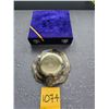 Image 2 : Hand painted 8" brass dish in blue velvet box
