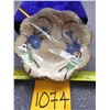 Image 3 : Hand painted 8" brass dish in blue velvet box