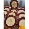 Image 2 : Set of 12 Georgian China "Tudor Rose" Dinner Plates (pattern on some plates has faded)