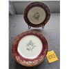 Image 5 : Set of 12 Georgian China "Tudor Rose" Dinner Plates (pattern on some plates has faded)