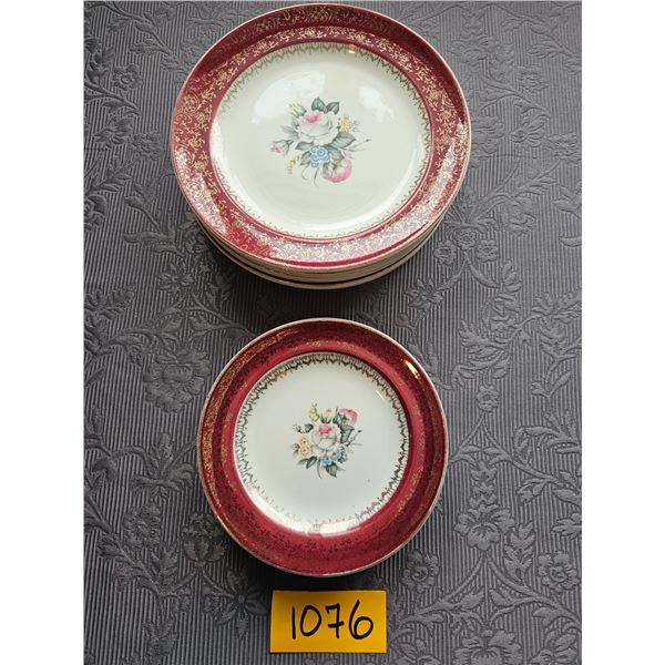 Georgian China "Tudor Rose" Plates, (7 8" and 4 6")