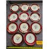 Image 2 : Georgian China "Tudor Rose" 11  6" Saucers, 8 Tea Cups