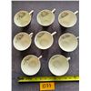 Image 4 : Georgian China "Tudor Rose" 11  6" Saucers, 8 Tea Cups