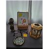 Image 1 : Table top easel box, Octagon Candle Holder, and misc. candle accessories (grand-daughters picture no