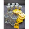Image 1 : Five glass nesting bowls with lids and 7 Corel coffee mugs