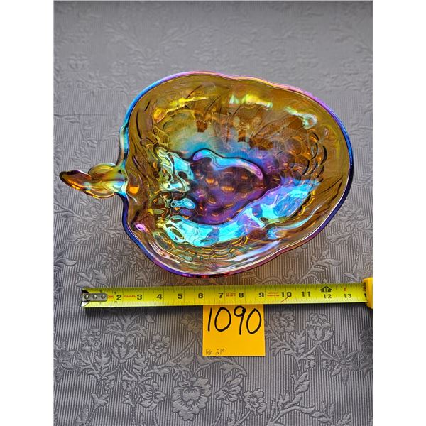 Vintage Carnival Glass Fruit Bowl (Merigold)
