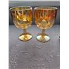 Image 3 : Merigold Carnaval Glass two Goblets and two pickle/relish dishes