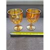 Image 4 : Merigold Carnaval Glass two Goblets and two pickle/relish dishes