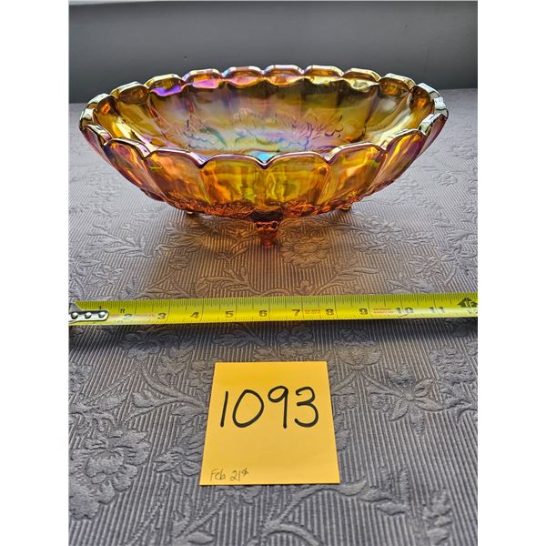 Merigold Vintage Carnaval Glass large footed Fruit Bowl