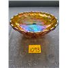 Image 7 : Merigold Vintage Carnaval Glass large footed Fruit Bowl