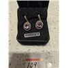Image 2 : Sterling Silver Earrings with Amathist Stone